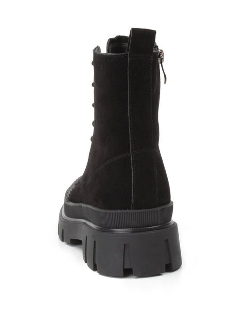 04-297-1M BLACK Ботинки зимние женские (натуральная замша, шерсть)