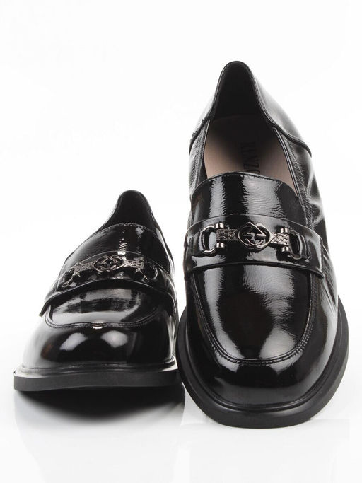 03-DEB104-3 BLACK Лоферы женские (натуральная кожа)