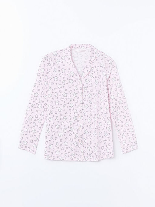 G?mlek Yaka Desenli Hamile Pijama ?st?