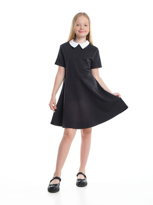 Платье для девочки в школу с воротником 22-7662 черный - Mini maxi фото 11