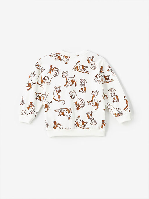 Bisiklet Yaka Bask?l? Erkek ?ocuk Sweatshirt - Waikiki фото 2