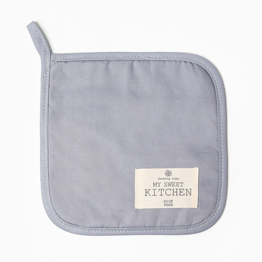 Прихватка ЭтельKitchen цв.серый, 19х19 саржа,100% х/л  фото 2