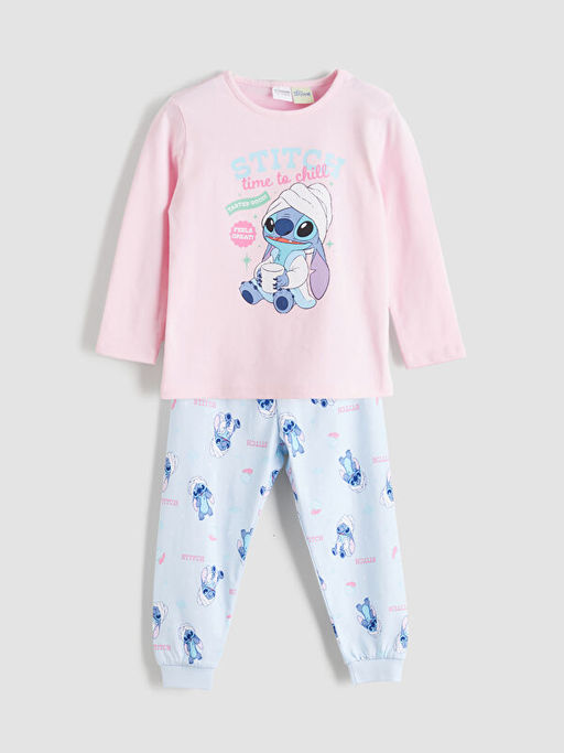 Stitch Lisansl? K?z ?ocuk Pijama Tak?m