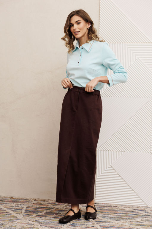 Костюм Gizart 5425 голубой, шоколадный джинс