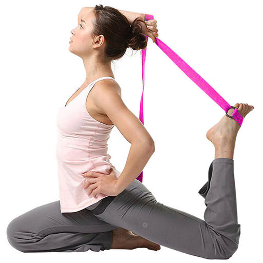 Цена за 2 шт. Ремень для йоги 180х4см, розовый