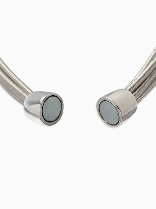 Набор 2 предмета: колье, браслет Бусина на нитях, цвет серебро