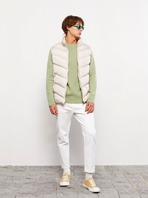 Standart Kal?p Dik Yaka Erkek ?i?me Yelek