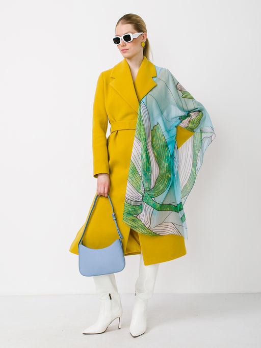 Большой мягкий очень нежный двусторонний палантин в стиле арт-деко - Tantino фото 2