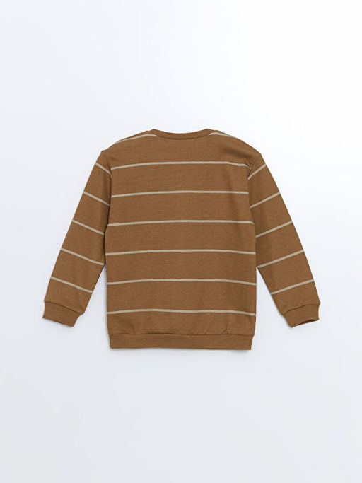 Bisiklet Yaka Uzun Kollu ?izgili Erkek Bebek Sweatshirt - Waikiki фото 2