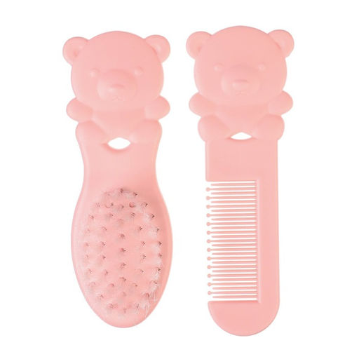 Расчёска детская «Мишка», 2 шт., розовый