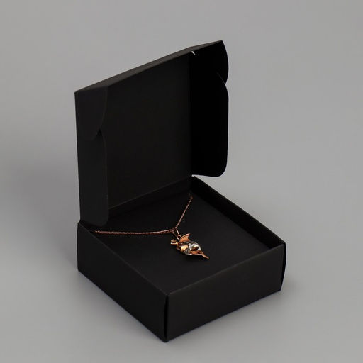 Цена за 5 шт. Коробка под бижутерию, упаковка, «Чёрная», 7.5 х 7.5 х 3 см