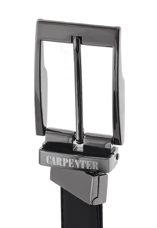 Ремень кожаный мужской CARPENTER Cr46-1 замша/кожа двустор.бордо  фото 3