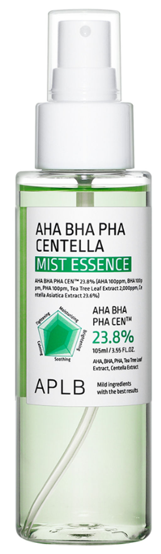 APLB Эссенция-мист с центеллой и кислотами AHA BHA PHA CENTELLA MIST ESSENCE (105 мл)  фото 2