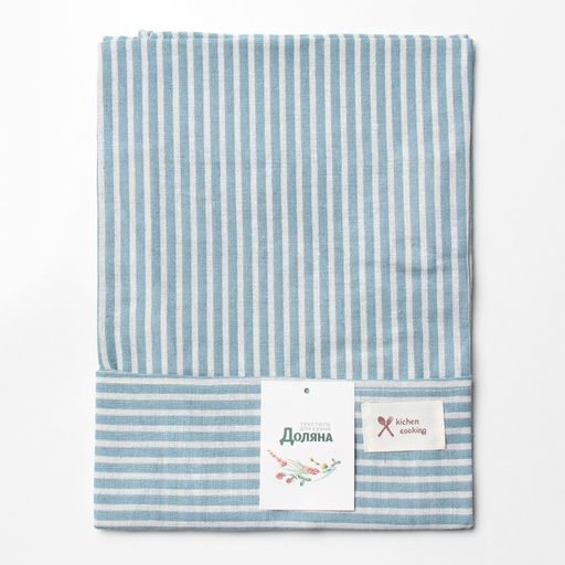 Фартук Доляна с карманом, цв.синий, 70*654см, 100% хл, рогожка  фото 8