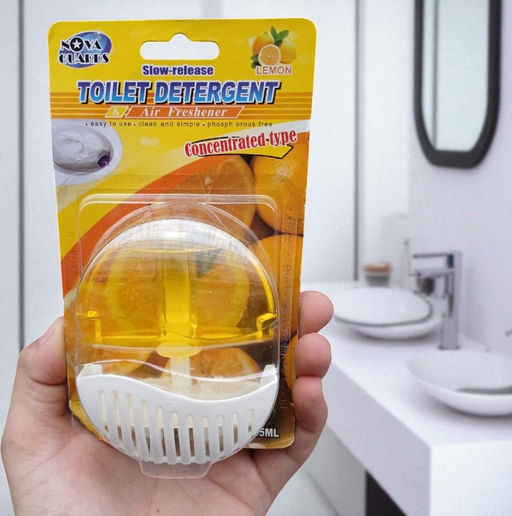 Освежитель гелевый для унитаза, очищающий блок , Лимон