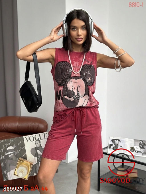 Костюм женский шорты и футболка - Fiona фото 4