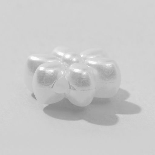 Бусины пластиковые « цветы», 1.2×1×0.5 см, набор 50 шт, цвет белый