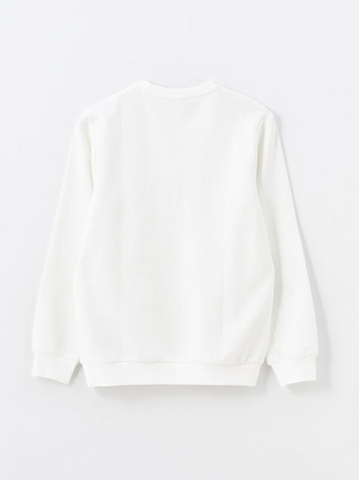 Bisiklet Yaka Uzun Kollu Bask?l? Erkek Sweatshirt - Waikiki фото 2