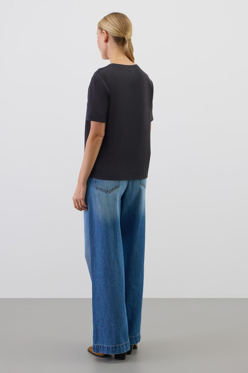 ЕВТ 3283/черный фуфайка (футболка) жен