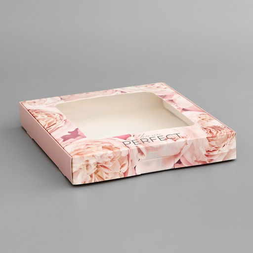 Цена за 5 шт. Коробка подарочная сборная с окном, упаковка, Ты прекрасна, 19?19?3 см