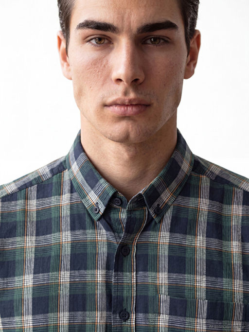 Regular Fit Ekose Poplin Erkek G?mlek