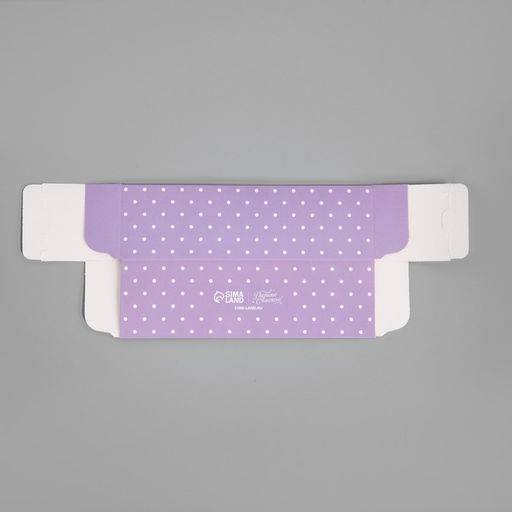 Цена за 5 шт. Коробка для макарун, кондитерская упаковка «Лаванда», 18 х 5.5 х 5.5 см