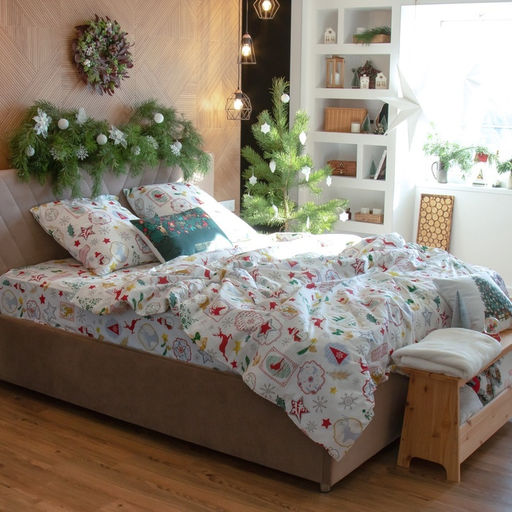 Постельное бельё Этель дуэт Зимний винтаж 143*215 см - 2 шт, 240*220 см, 70*70 см -2 шт  фото 5