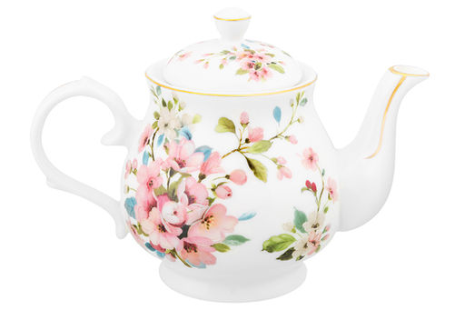 Чайник 380 мл 17*10*12 см Яблоневый цвет на белом NEW BONE CHINA - Elan gallery фото 4
