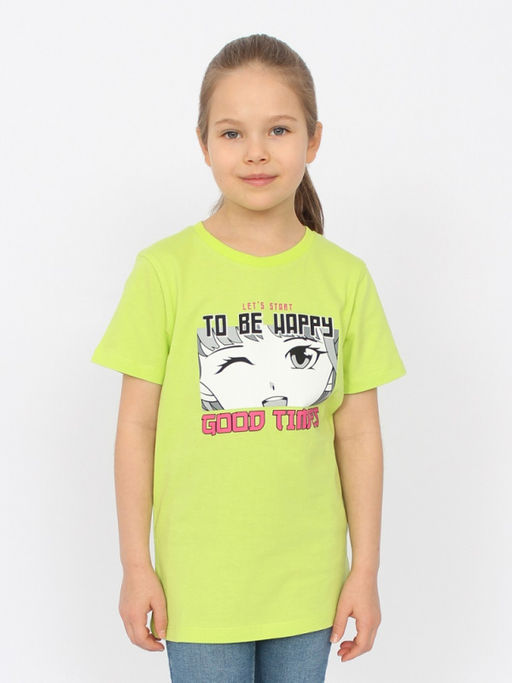 CRB wear/HSJG 63848-36 Футболка для девочки,лайм/Ex.Cherubino