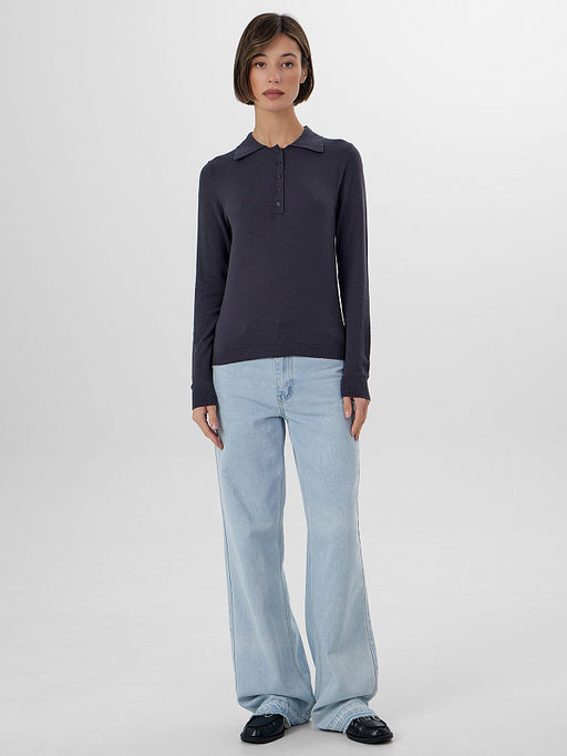 Поло женское серое - Mark formelle фото 3