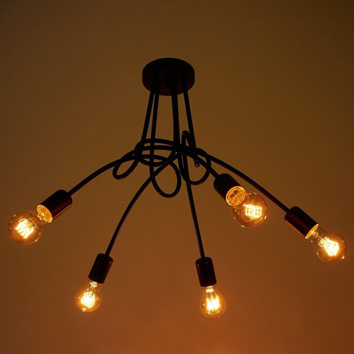 Люстра «Узел» E27 5×40 Вт черный 54×54×40 см