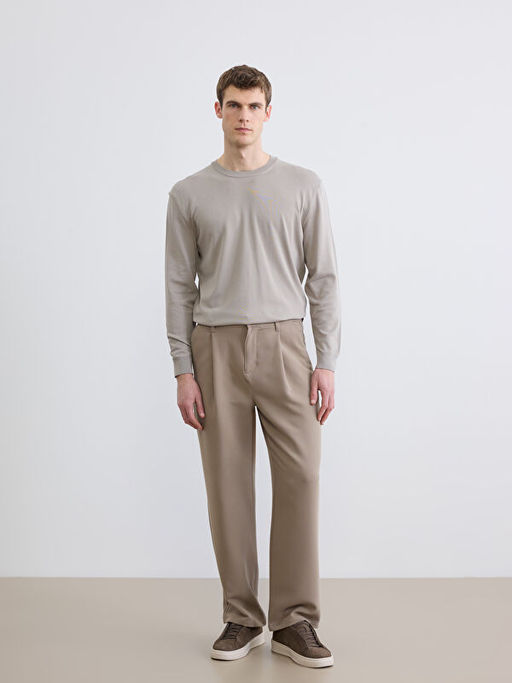 Bisiklet Yaka Erkek Triko Kazak