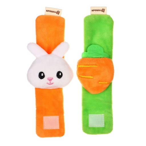 Погремушка - браслет «Зайка» набор 2 шт., от 3 мес., Крошка Я