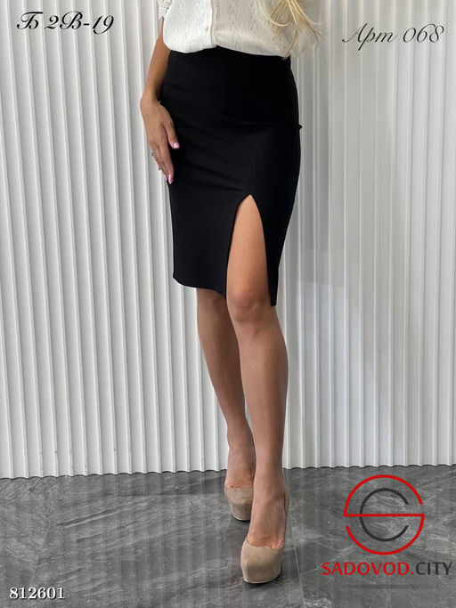 Юбка женская классическая с разрезом - Bruno фото 2