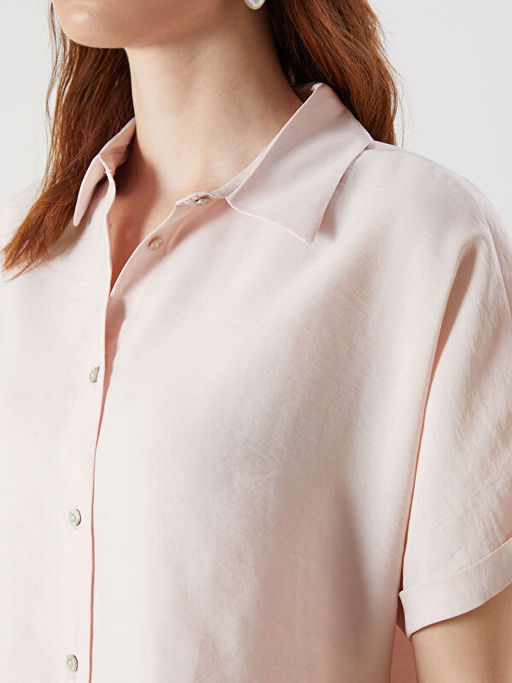 Oversize Modal Kar???ml? Kad?n G?mlek