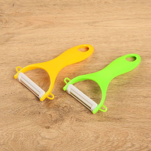 Цена за 2 шт. Овощечистка керамическая Доляна Солнечная, 13 см, красная  фото 6