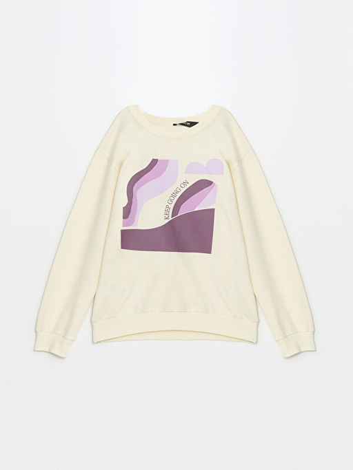 Bisiklet Yaka K?z ?ocuk Sweatshirt