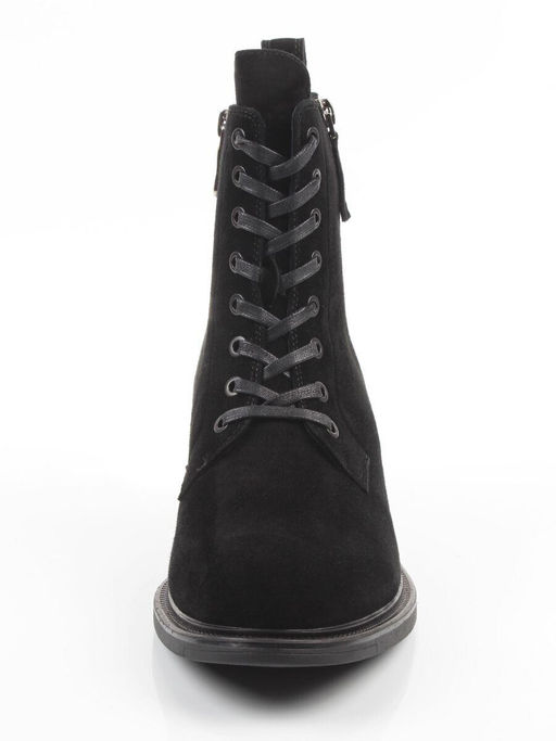 04-M3-1493 BLACK Ботинки зимние женские (натуральная замша, натуральный мех)