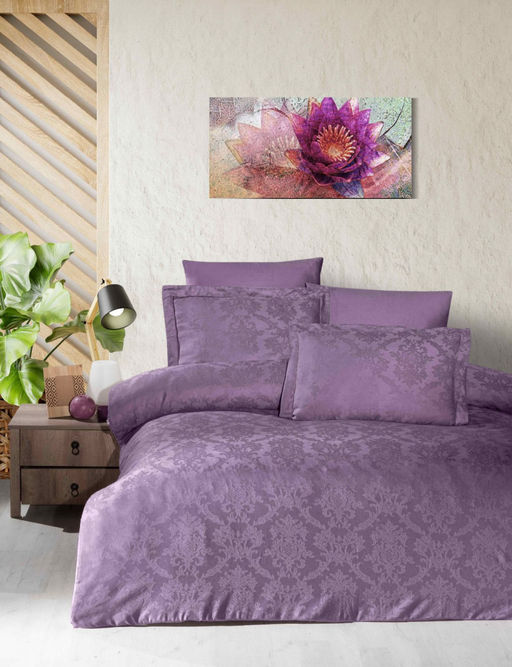 КПБ Ecosse Satin Jakar (DAMASK) евро сиреневый MURDUM