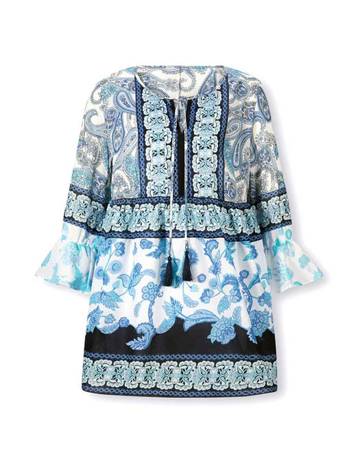 Туника и топ, голубо-синие - Linea tesini фото 2