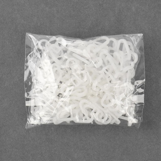 Цена за 100 шт. Крючок для штор, 3.2×1.5 см, 100 шт., белый
