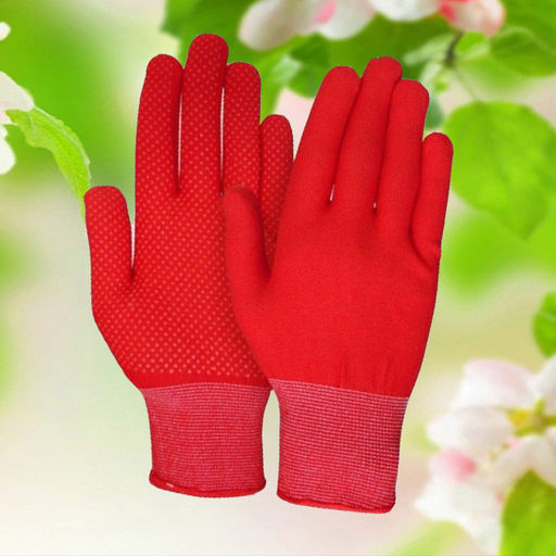 4030M Перчатки рабочие нейлоновые 15 класс вязки с ПВХ ТОЧКА красные