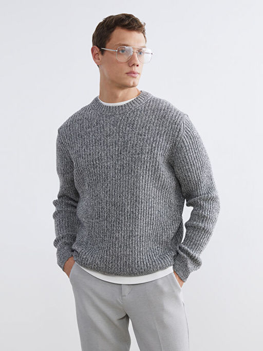 Bisiklet Yaka Erkek Triko Kazak