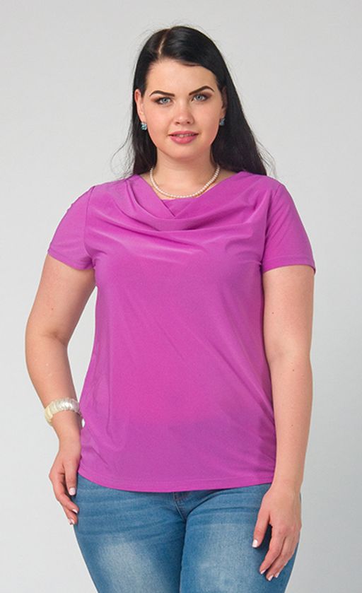 2706/8 блуза Из тонкого шелковистого трикотажа с пайетками цвета черный/серебро - Ckc collections фото 19