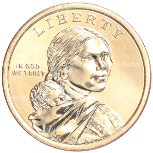 Монета 1 доллар 2020 года D США Коренные американцы (Сакагавея)  Элизабет Ператрович и Закон о борьбе с дискриминацией 1945 года