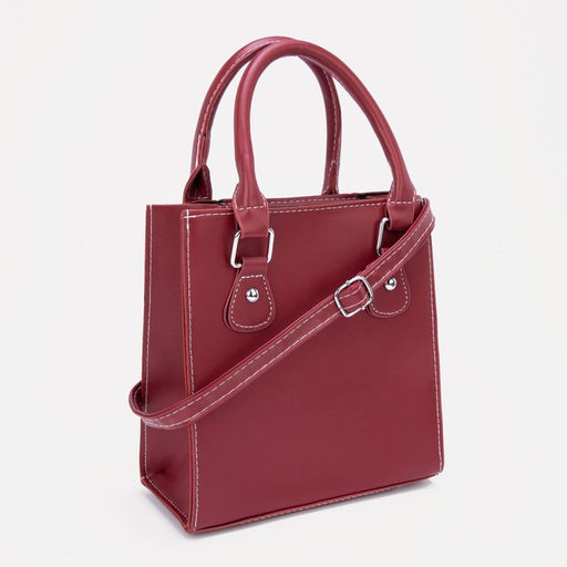 Сумка-тоут на молнии, цвет бордовый - Simaland фото 2