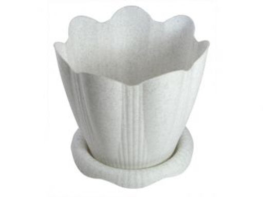 Горшок "Эдельвейс-мрамор" с поддоном 9,5л д29см арт.С194М