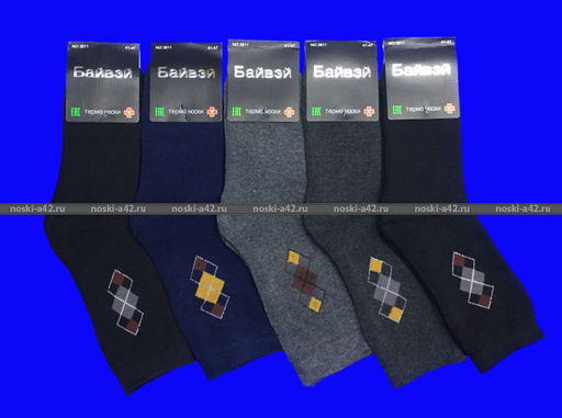 Цена за 12 пар. Байвей носки мужские артикул 508 с массажным эффектом 42-48 (фактически 41-45)  фото 47