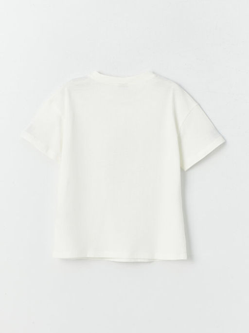 Bisiklet Yaka Bask?l? K?sa Kollu K?z ?ocuk Pijama Tak?m? - Waikiki фото 3