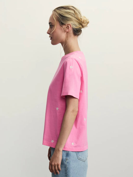 Футболка из хлопка с вышивкой / Zarina  фото 11